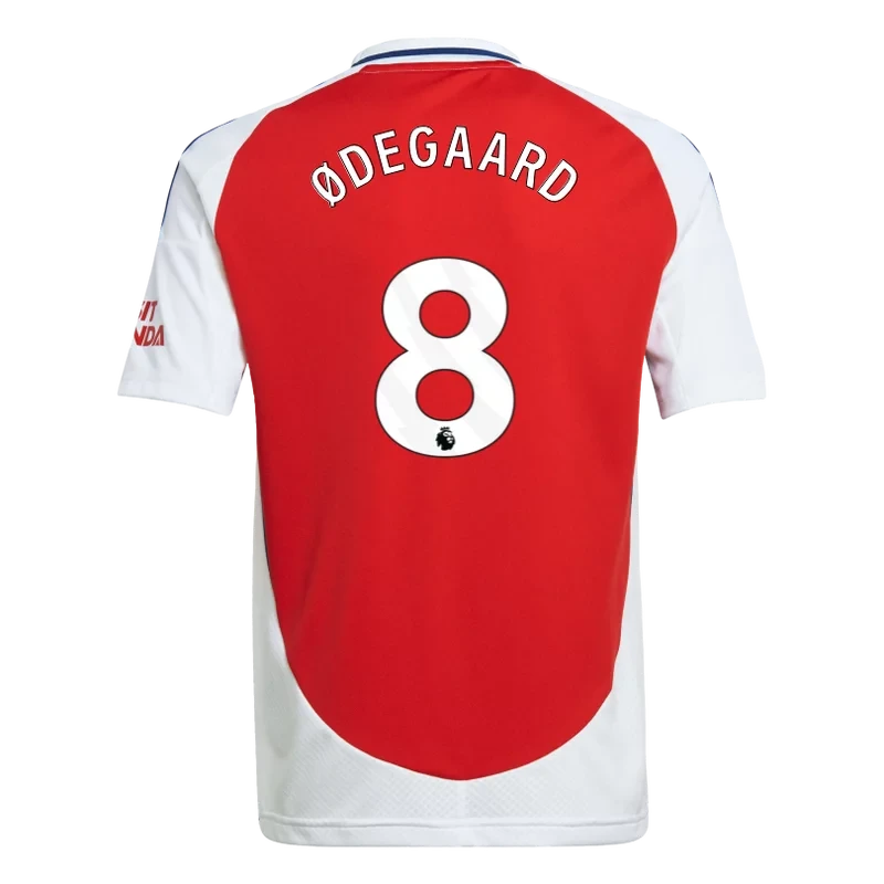 ØDEGAARD #8 Arsenal 24/25 Kid's Home Shirt and Shorts - PL Font