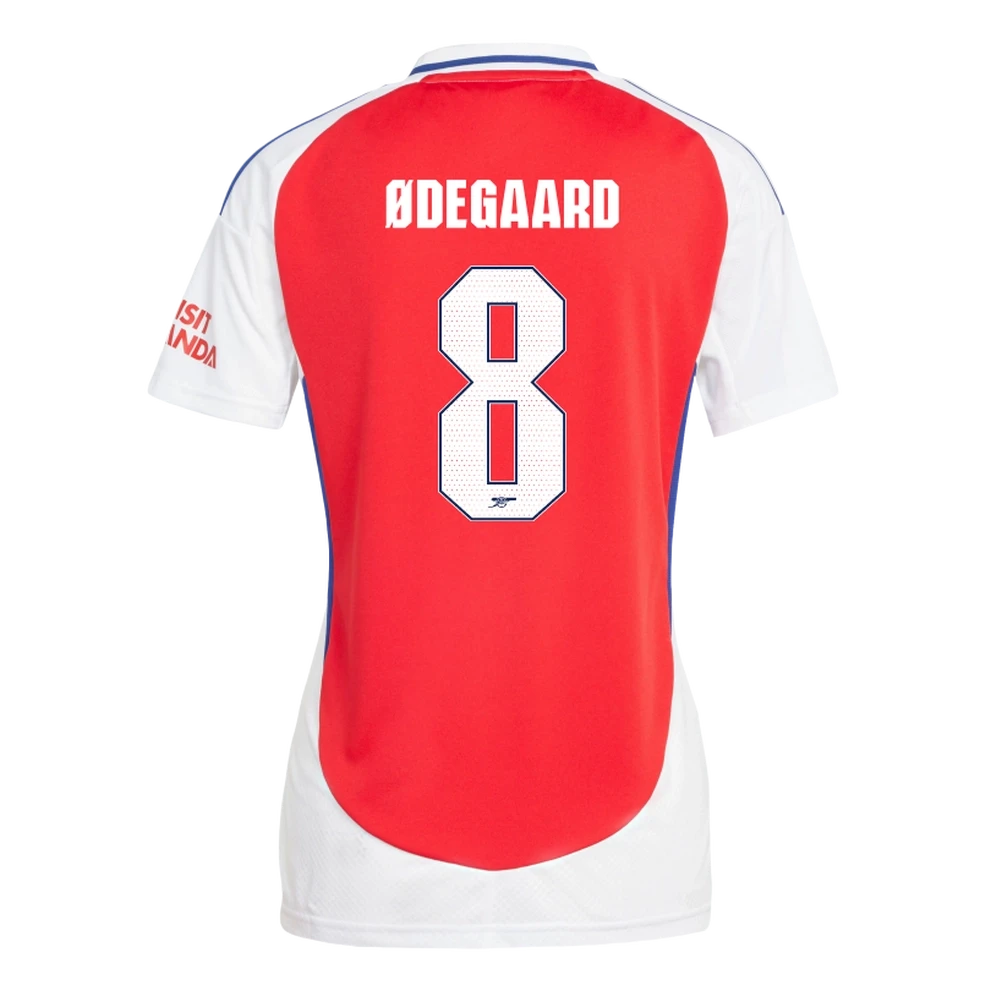 ØDEGAARD #8 Arsenal 24/25 Women's Home Shirt - Arsenal Font