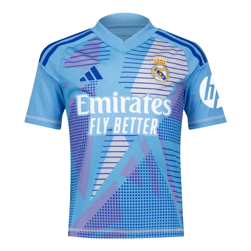 Real Madrid 24/25 Kid's Home Goalkeeper Shirt and Shorts