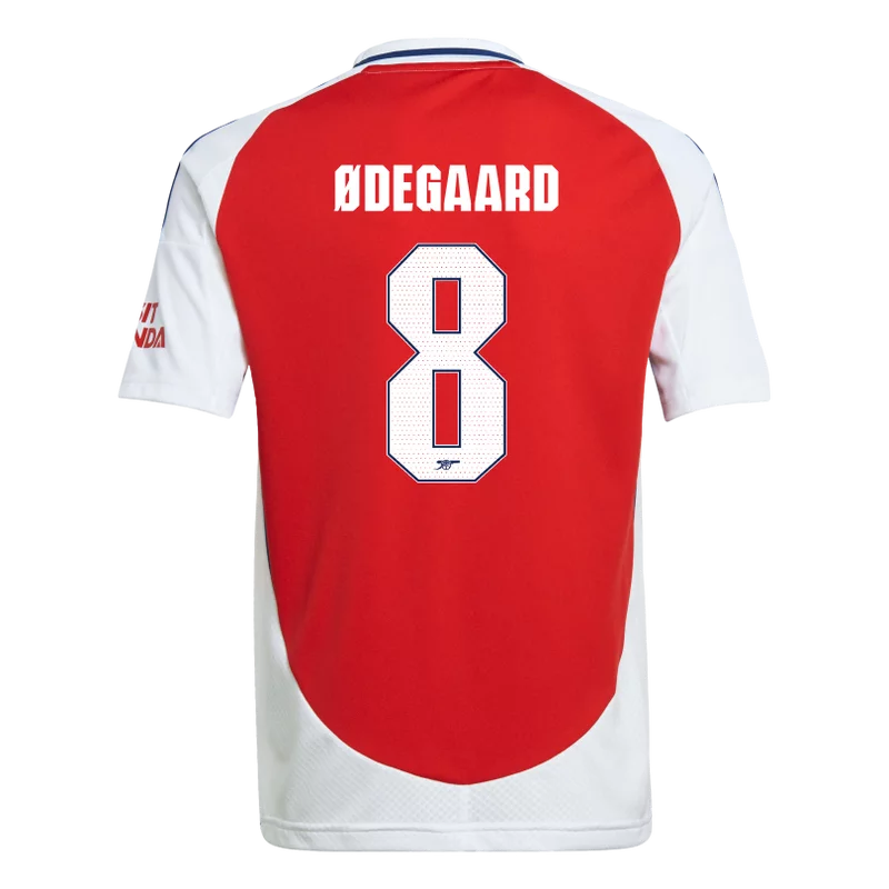ØDEGAARD #8 Arsenal 24/25 Kid's Home Shirt and Shorts - Arsenal Font