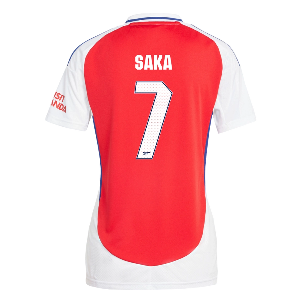 SAKA #7 Arsenal 24/25 Women's Home Shirt - Arsenal Font