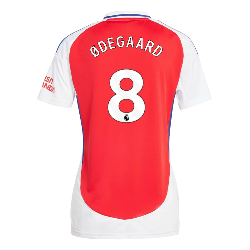 ØDEGAARD #8 Arsenal 24/25 Women's Home Shirt - PL Font