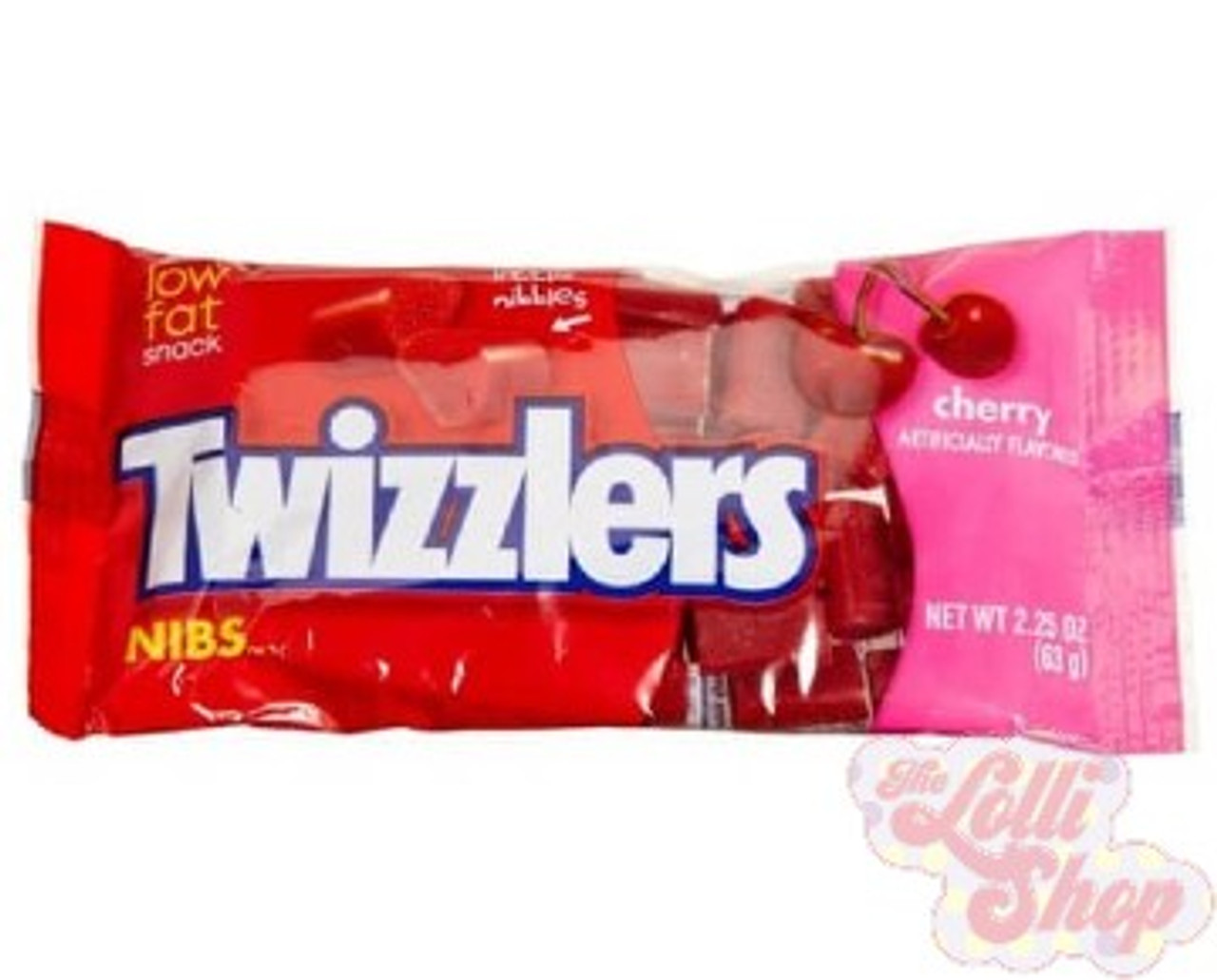 TWIZZLERS NIBS Cherry Flavored Candy, 2.25 oz bag