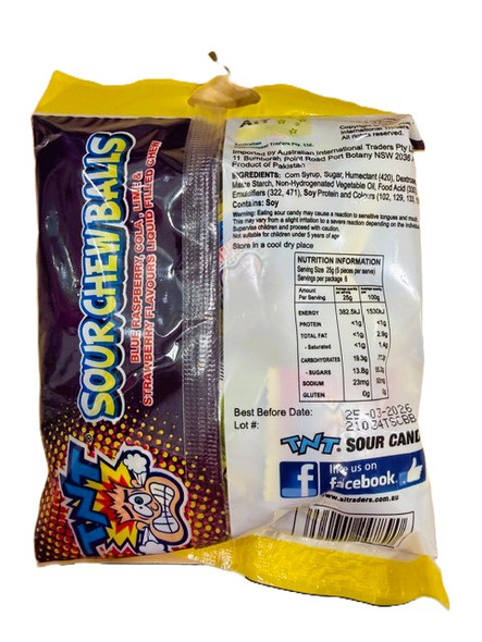TNT Sour Chew Balls 150g