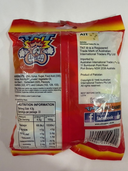 TNT Sour Chews 150g