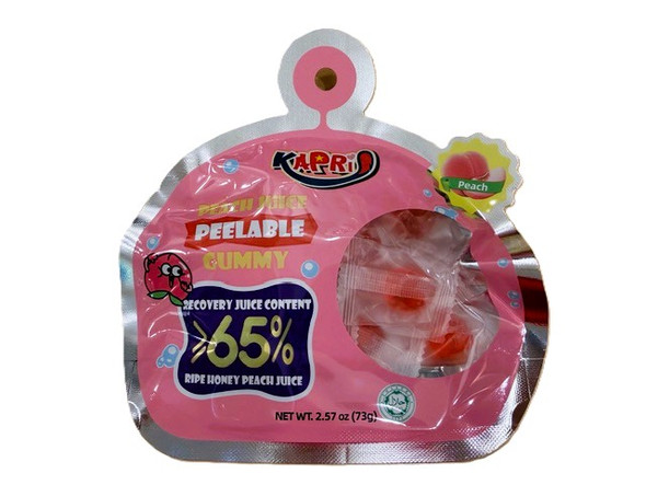 Kapri Peelable Gummy Peach 73g