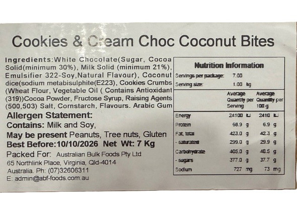 Cookie N Cream Coconut Bites 130g