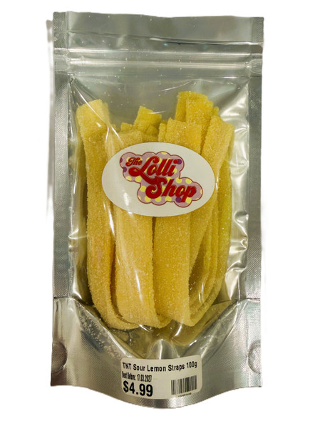 TNT Sour Straps Lemon 100g