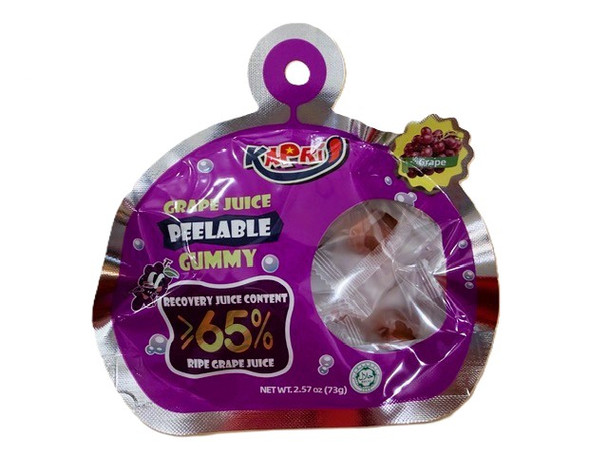 Kapri Peelable Gummy Grape 73g