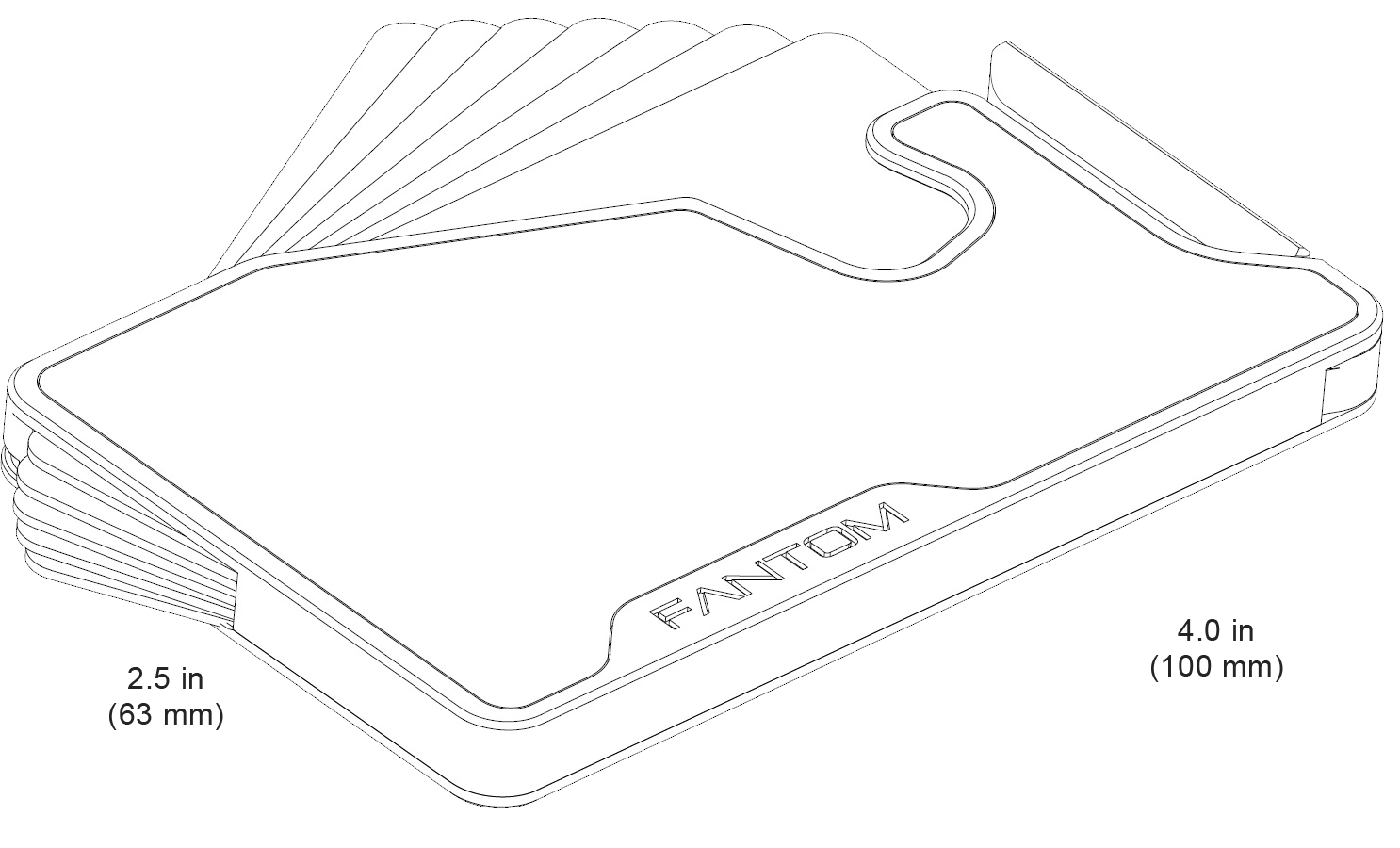 Ansix Apple iPhone MagSafe Card Fanning Wallet