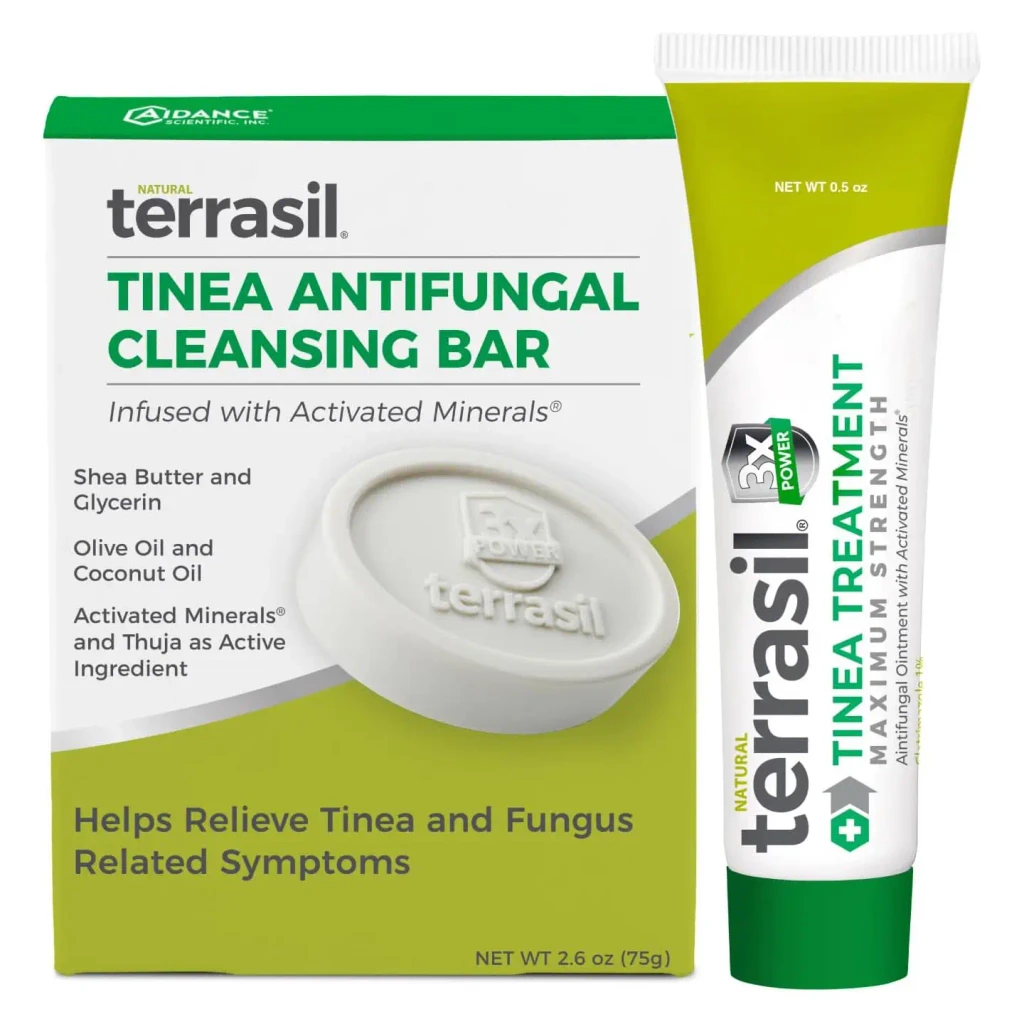 terrasil Tinea Treatment Kit, medicated soap and maximum-strength treatment