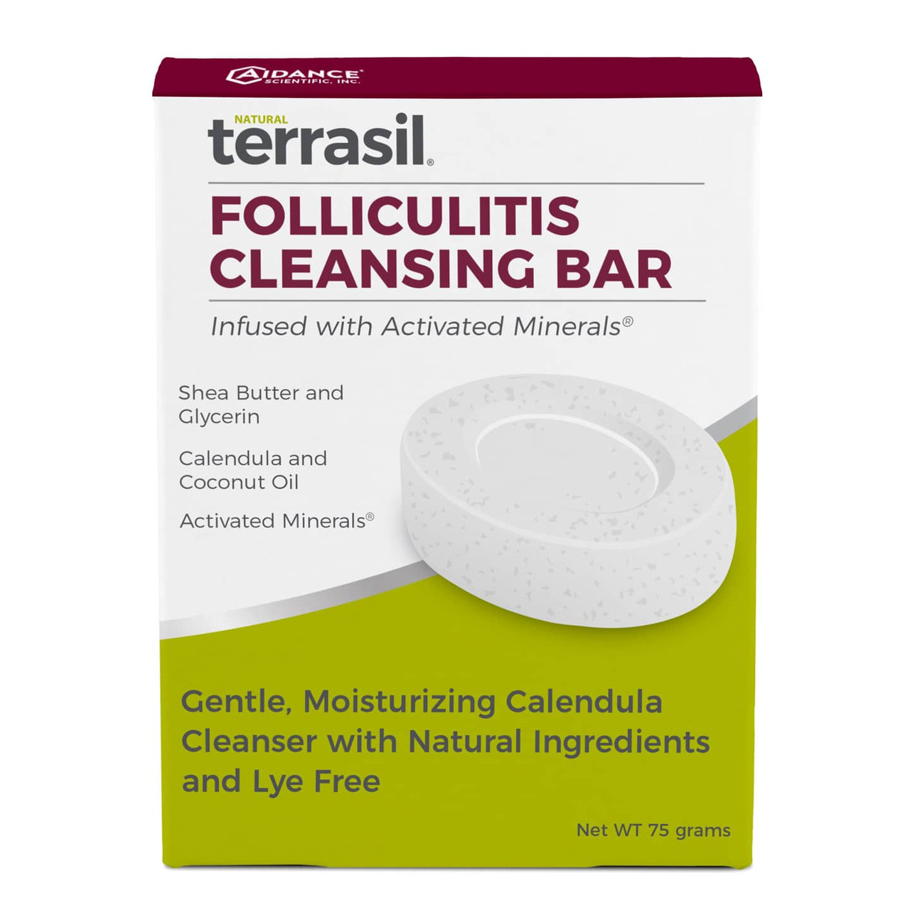 Folliculitis Soap by Terrasil – Advanced Remedy for Bumpy, Itchy, Dry Skin – 75g - Picture 1 of 6