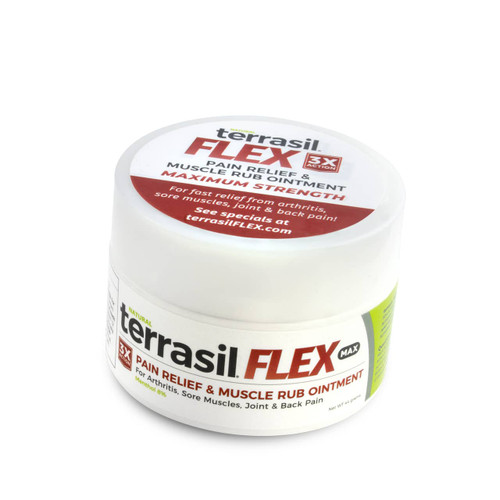 terrasil FLEX pain relief and muscle rub ointment, 44 gram jar