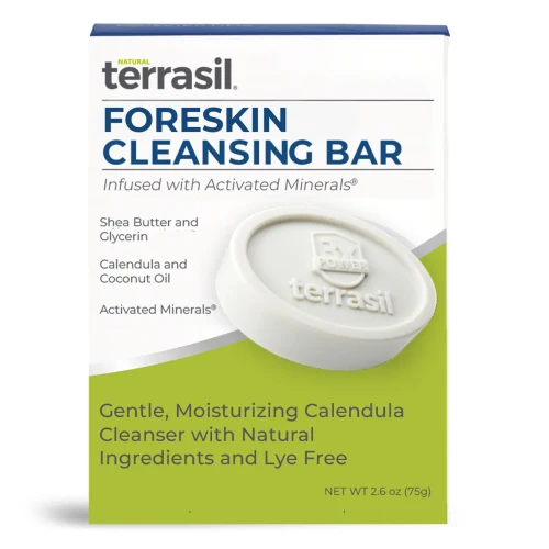 terrasil foreskin cleansing bar, soap, 75 gram
