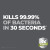 kills 99 percent of bacteria in 30 seconds