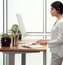 1-inch thick bamboo curve desk