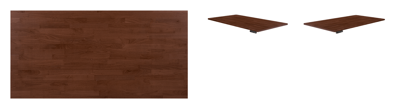 dark brown rubberwood solid wood desktop
