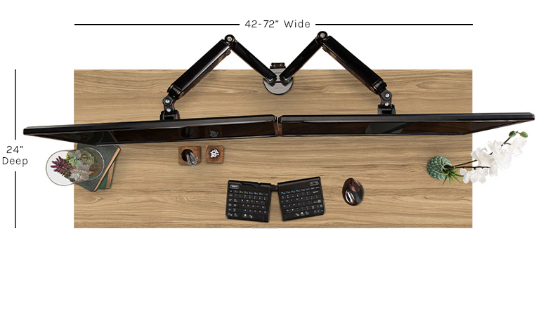 60x24 Fawn Cypress Custom Laminate Ergonomic Desk