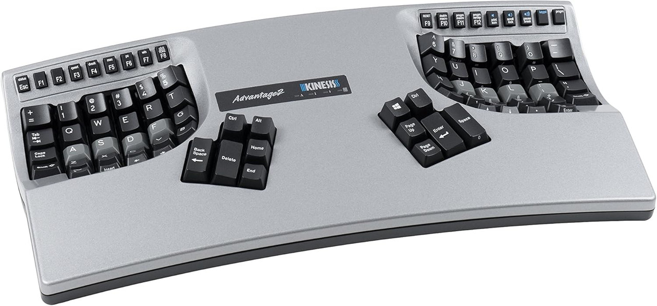 Kinesis Advantage2 Silver Contoured USB Keyboard | UPLIFT Desk