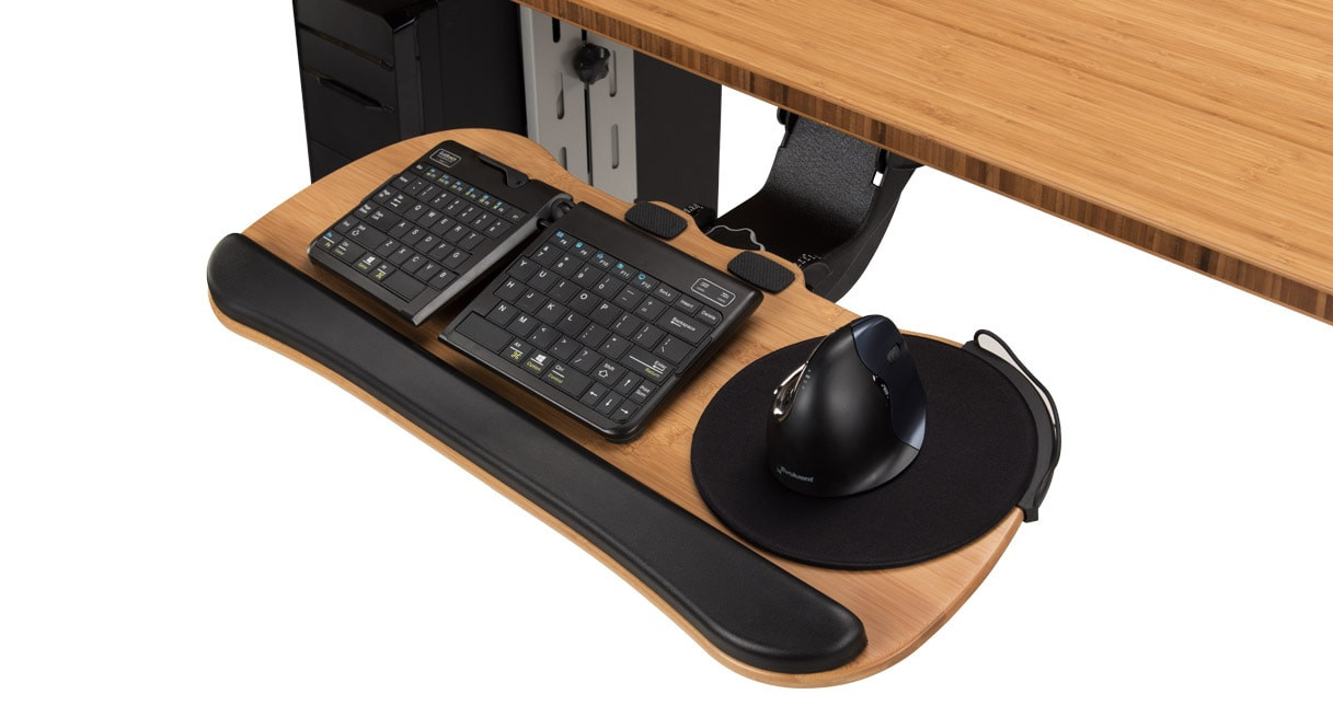 Big Standard Bamboo Keyboard Tray System | UPLIFT DesK