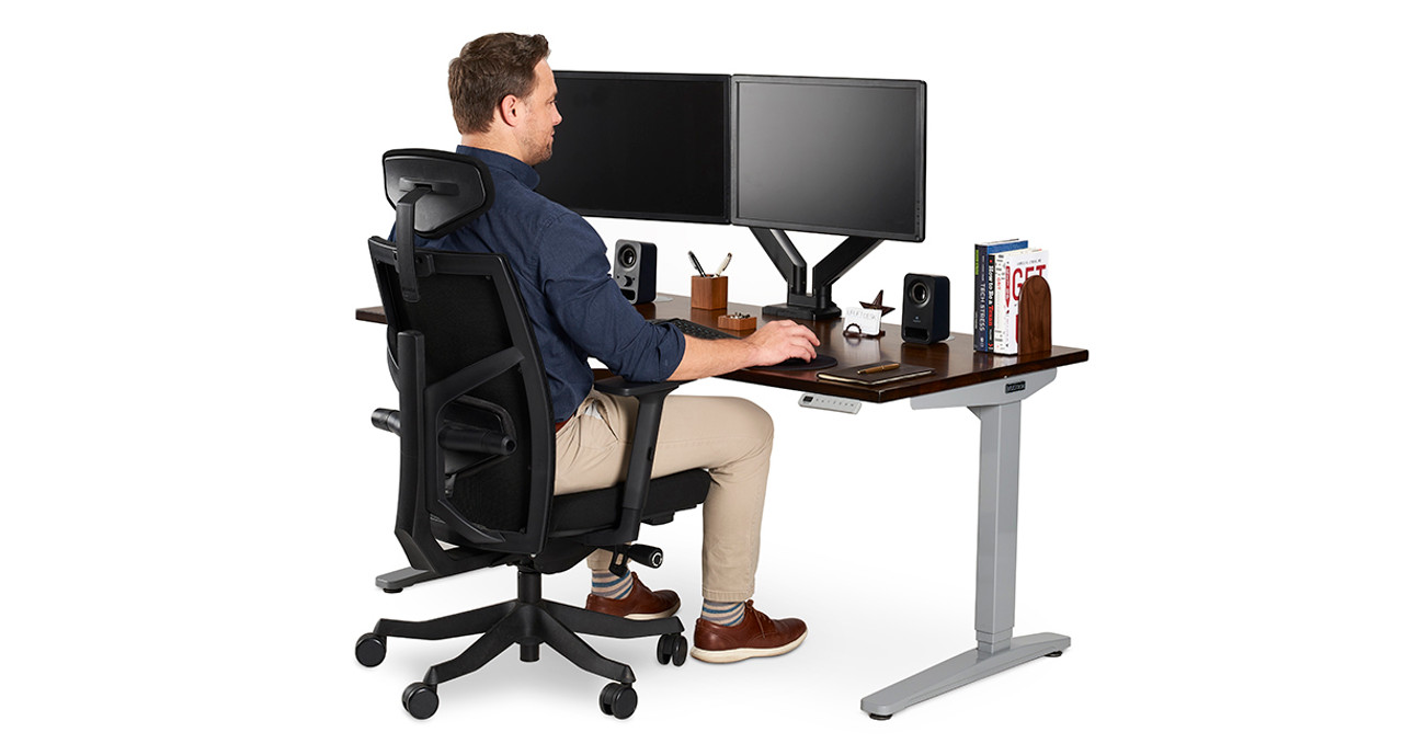 Crestview Dual Monitor Arm UPLIFT Desk