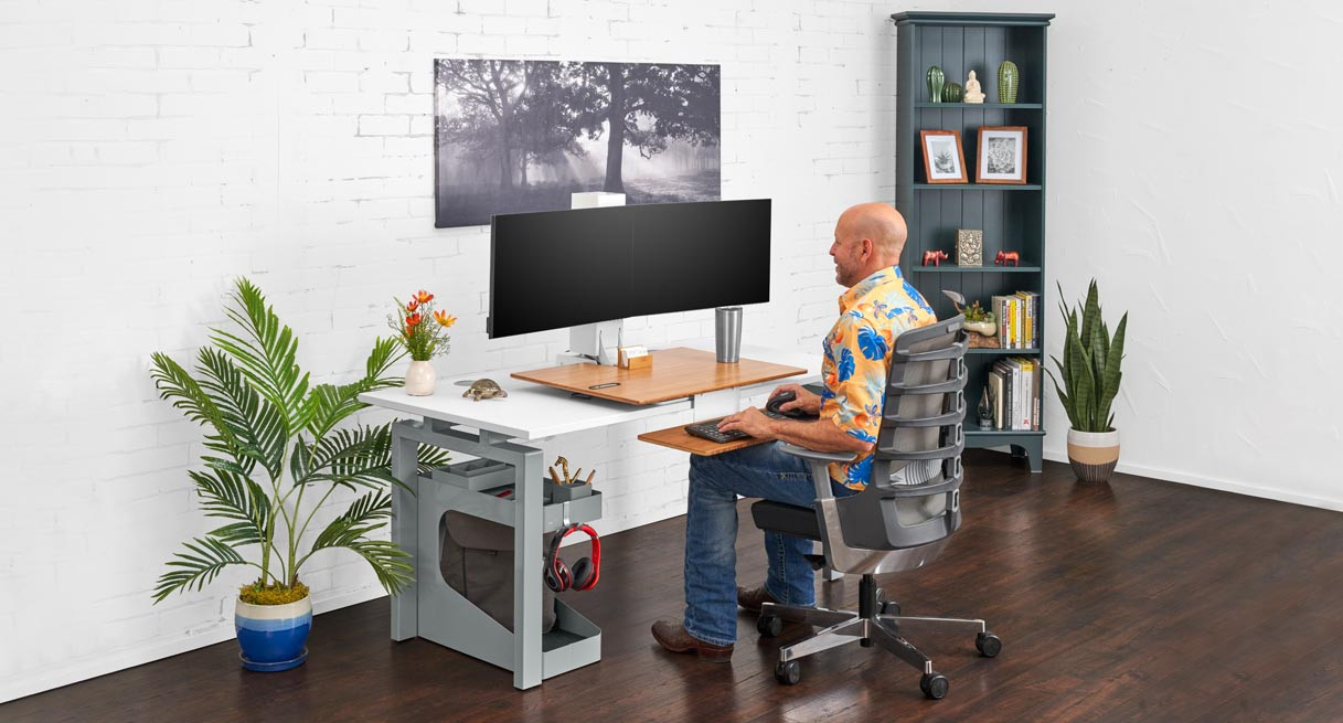 E7 Electric Standing Desk Converter by UPLIFT Desk