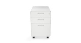Get a sit-stand storage solution in crisp white to match your accessories