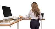Height Adjustable Standing Desk with L-Shaped Tops: In Stock and Ready for You!