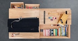 Craft with More Comfort and Space with Our Sit-Stand Crafting Table with Storage