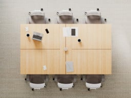 Conference table in bamboo