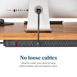 With multiple attachment options, this surge protector adapts to your unique setup so you never have to stretch a cord again.