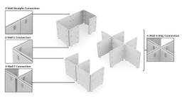 Attach multiple units together using an assortment of bracket options