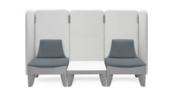 Attaches to the back or sides of square tables