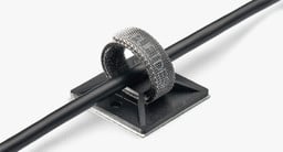 Cable wraps and adhesive cable mounts keep wires bundled and tucked away
