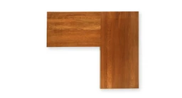 Cherry Solid Wood L-Shaped Desktop with a left return
