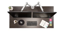 60" x 30" Ash Gray Greenguard Gold Certified laminate desktop