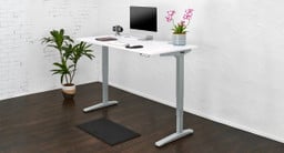60" x 30" White Laminate Standing Desk
