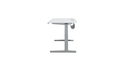 UPLIFT 2-Leg Standing Desk with White Laminate desktop and included FlexMount cable tray