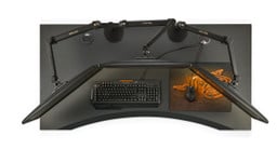 60" x 30" black Ergo-Edge Curve desktop