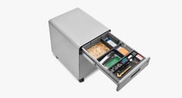 Keep personal items organized with the included pencil tray and drawer dividers