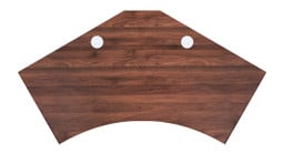 120-Degree Desktop by UPLIFT Desk in walnut laminate