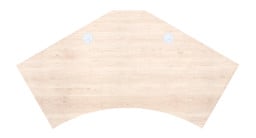 120-Degree Desktop by UPLIFT Desk in ash gray laminate