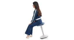 The Engage Stool encourages active core engagement and an open hip angle for optimal spinal alignment and improved posture