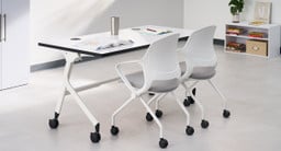 Quick to move, easy to store—Rollaway Nesting Chairs are built for agile workspaces