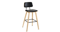Designed for comfort, the 29" seat height, padded back, and sturdy footrest ensure a stable, supportive experience