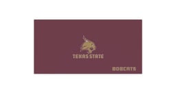 60" x 30" Maroon Texas State University Desktop with grommet covers
