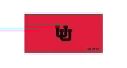 60" x 30" Utah Utes laminate desktop in red