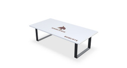 60" x 30" White Texas State University Desktop on Mayes Coffee Table Legs