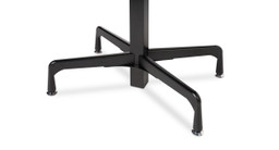 Raised foot design provides ample room for feet and easy access for cleaning the floor