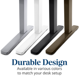 V3 XT Kit is added on an UPLIFT V3 Standing Desk leg with a matching powder-coat finish for a seamless look
